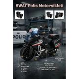 SWAT Polis Motorsikleti Sürtünmeli Hareketli Gidonlu Oyuncak Motor
