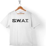 Swat S.w.a.t. Polis Özel Kuvvetler Bordo Bereli Çocuk Tişört - Beyaz