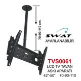 Swat Tvs-61 Lcd Tv Tavan Askı Aparatı 42"-50" 70-90-110cm Ayarlanabilir Kademeli Aparat