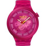 Swatch Pink Joy Unisex Kol Saati 3 ATM Suya Dayanıklı Pembe Silikon Kordon ve Kasa Malzemesi SB05P102