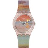 Swatch SO28Z700 Turner's Scarlet Sunset Kol Saati 34 mm Gri Bioseramik Kasa 3 ATM Suya Dayanıklı - Renkli