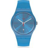 Swatch SUOS401 Erkek Kol Saati Mavi Kasa ve Kordon ile 3 ATM Suya Dayanıklı Dijital/Analog