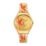 Swatch SYXZ105 Golden Red Bamboo Kadın Kol Saati