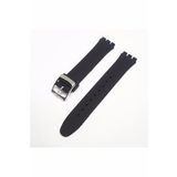 Swatch Uyumlu Slikon Siyah 17 mm Saat Kordonu
