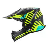 Sway 618 Alert Çocuk Cross Kaskı Bisiklet Motosiklet Enduro Kask L Beden Mat Siyah Sarı Çocuk Kaskı