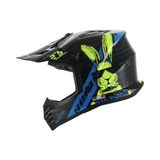 SWAY 618 Bunny Çocuk Cross Kaskı Bisiklet Motosiklet Enduro Kask L Beden Siyah Mavi Çocuk Kaskı