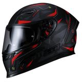 Sway 817 Intercepor Full Face Kırmızı Siyah Motosiklet Kaskı