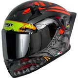 Sway 869 Veno Red Grey Black Kask - XL