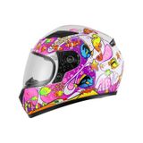 Sway Çocuk Sw 815k Ocean Full Face Kapalı Kask Beyaz - Pembe
