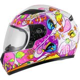 Sway Çocuk Tam Yüz Kask Ocean White Pink XL Pembe Beyaz Mikrometrik Çene Bağlantısı - Pembe - Beyaz