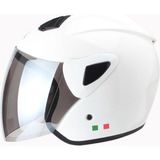 Sway Kask SW-733 Beyaz Yarım Aynalı Camlı Hafif XL Beden Motorsiklet Aksesuarı - Tek Renk