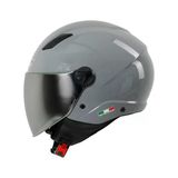 Sway Sw 765 Güneş Vizörlü Yarım Motosiklet Kaskı Nardo Gri