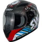 Sway SW-815K Alien Titanium Full Face Çocuk Kaskı - Motodede - XL - Desen 3