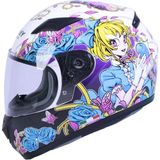 Sway SW-815K Gloss Girl Full Face Çocuk Kaskı - Motodede - Desen 3