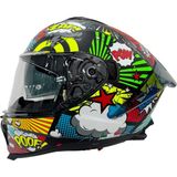Sway Sw 865 Boom Black Colourful Full Face Güneş Vizörlü Kask - Renkli