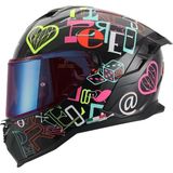 Sway Sw 867 Peri Colorful Güneş Vizörlü Full Face Kask - Renkli