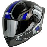 Sway Sw 869 Machıne Güneş Vizörlü Full Face Kask - XL - Renkli