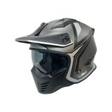 Sway SW726X Tokyo Çene Açılır - Flip Up Kask Beyaz - Mat Tıtanıum - Siyah - 1
