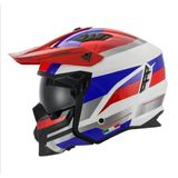 Sway X1-X Seul Track Modüler Full Face Çene Sökülebilen Motosiklet Kaskı 2Xl Beden Beyaz Kırmızı
