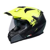 Sway X60 Solid Full Face Enduro Touring Adventure Kapalı Motosiklet Kaskı Xl Beden Sarı Siyah