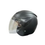 Sway Xbyc 633 Solıd Şeffaf Vizörlü Yarım Motosiklet Scooter Kaskı LARGE Beden Siyah