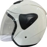 Sway Xbyc 633 Solıd Şeffaf Vizörlü Yarım Motosiklet Scooter Kaskı M Beden Beyaz