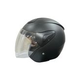 Sway Xbyc 633 Solıd Şeffaf Vizörlü Yarım Motosiklet Scooter Kaskı M Beden Siyah