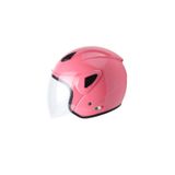 Sway Xbyc 633 Solid Şeffaf Vizörlü Yarım Motosiklet Scooter Kaskı Small Beden Pembe