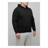 Sweatshirt Kapüşonlu 3 İplik Bol Kesim Yumuşak Esnek Unisex Mat Siyah