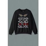 Sweatshirt Kartal Eagle Güç Katmaya Geldik Siyah Unisex Baskılı Sweat