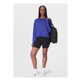 Sweaty Betty SB10232-400 AFTER CLASS CROP SWEATS Mavi Bisiklet Yaka Normal Düz Kadın Sweatshırt