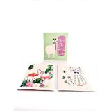 Swedish Dishcloth İsveç Bezi Flamingo-Lama-Kedi Desenleri 3'Lü Paket, Sürdürülebilir, Tekrar Kullanılabilir, Tüm Yüzeylere Uygulanabilir, Makinede Yıkanabilir
