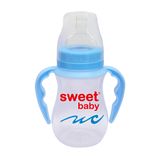 SWEET BABY Geniş Ağızlı Kulplu Biberon 250 ml Mavi