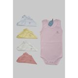 Sweet Cotton Atlet 5'li Body Pamuklu Çıtçıtlı Zıbın - 12 - 18 Ay - Renkli
