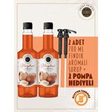 Sweet Heaven 2'li Fındık Aromalı Kahve Şurubu 700 ML Premium Lezzet ve Pompa Hediye