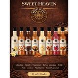 Sweet Heaven 8'li 8x110 ml Kahve Şurubu 880 ml Vanilya, Karamel, Çikolata ve Cookie Aromalı