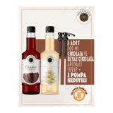 Sweet Heaven Çikolata ve Beyaz Çikolata Aromalı 2 Adet Kahve Şurubu 700ml Pompa Hediye