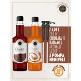 Sweet Heaven Çikolata ve Karamel 2li 700Ml Kahve Şurubu - Pompa Hediyeli