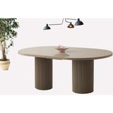 Sweet Home Masa Sandalye Açılır Oval Picasso Cappicino Yemek Masası Mdf Mutfak,salon,yemek Odası Masası - Cappuccino