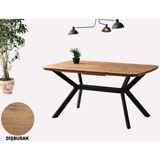 Sweet Home Masa Sandalye Anka Açılır Mdf Masa Tesla Metal Ayak Mutfak,salon,yemek Odası Masası 80X130 cm - Ahşap Desenli - 80 x 130 cm