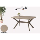 Sweet Home Masa Sandalye Anka Açılır Mdf Masa Tesla Metal Ayak Mutfak,Salon,Yemek Odası Masası 80x130 cm Cappicino