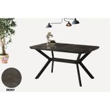 Sweet Home Masa Sandalye Anka Açılır Mdf Masa Tesla Metal Ayak Mutfak,Salon,Yemek Odası Masası 80x130 cm İrony