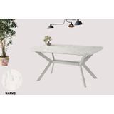 Sweet Home Masa Sandalye Anka Açılır Mdf Masa Tesla Metal Ayak Mutfak,Salon,Yemek Odası Masası 80x130 cm Marmo