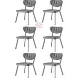 Sweet Home Masa Sandalye Esinti Metal Sandalye 6'lı Set Cafe, Restaurant, Mutfak Kullanımı İçin Şık Dekor ve Rahat Oturum - Siyah