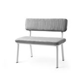 Sweet Home Masa Sandalye Esinti Sırtlı Bench Puf 40cm X 95cm Gri