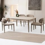 Sweet Home Masa Sandalye Milano Mdf Ortadan Açılır Masa 4 Adet Siesta Sandalye Takımı Sidon