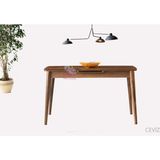 Sweet Home Masa Sandalye Ortadan Açılabilir Mdf Yemek Masası, Mutfak Masası ( 80X130 cm ) - Gri - Kahve - 80 x 130 cm