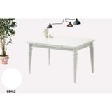 Sweet Home Masa Sandalye Yanlardan Açılır 80 x 120 Yakamoz Arda Masa Topkapı Ayak Beyaz