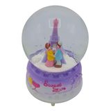 Sweet Love Paris Eyfel Sevgili Kar Küresi Müzikli ve Işıklı Mor 13cm