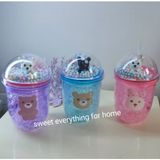 Sweet Pipetli Çift Çidarlı Mika Suluk - Açık Mavi